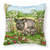 Carolines Treasures, Inc Pig Themed Fabric Decorative Pillow, 18x18 Inches, Polyester Plush