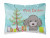 Carolines Treasures Christmas Tree and Dog Canvas Fabric Decorative Pillow, Canvas Material, 12x16 Inches Plush