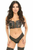 Lavish Fishnet & Faux Leather Lace-Up Short Bustier Top - 655222091260