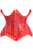 Top Drawer Satin & Sequin Underwire Curvy Cut Steel Boned Waist Cincher Corset - 655222135575