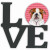 Dog Hearts Love and Valentine's Day Metal Wall Artwork LOVE - 194030207345