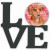 Dog Love & Hearts Metal Wall Artwork - 194030204610