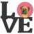 Dog Hearts Love and Valentine's Day Metal Wall Artwork LOVE - 194030207024