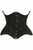 Top Drawer Lace Double Steel Boned Curvy Cut Waist Cincher Corset - 782588093772