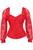 Top Drawer Red with Red Lace Steel Boned Long Sleeve Corset - 810112205701