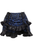 Blue/Black Brocade Ruched Bustle Skirt - 840389607724
