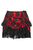 Red/Black Lace Ruched Bustle Skirt - 840389601180
