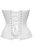 Top Drawer White Satin Steel Boned Overbust Corset - 840389607076
