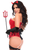 Lavish 4 PC Clear Red Sexy Devil Corset Costume - 810112209075