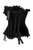 Top Drawer Black Velvet Steel Boned Burlesque Corset - 840389607441