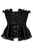 Top Drawer Black Velvet Steel Boned Burlesque Corset - 840389607441