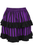 Purple/Black Striped Ruched Bustle Skirt - 810112202038