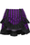 Purple/Black Striped Ruched Bustle Skirt - 810112202038