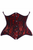 Top Drawer Lace Double Steel Boned Curvy Cut Waist Cincher Corset - 782588093833