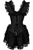 Top Drawer Steel Boned Black Lace Victorian Corset Dress - 810112202090
