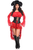 Daisy Corsets 4 PC Red Premium Pirate Corset Costume Red Classic Pirate Corset Dress