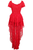 Red High Low Lace Dress - 840389606871