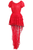Red High Low Lace Dress - 840389606871