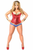 Daisy Corsets Premium Superhero Corset Costume Red Metallic 3X Large Size with Strong Corset Support
