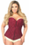 Lavish Lace Overbust Corset with Zipper - 635409137684