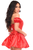 Top Drawer Steel Boned Red Brocade & Taffeta Corset Dress - 810112205084