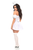 Top Drawer 4 PC White Satin Bunny Corset Costume - 810112208085