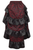 Red/Black Brocade Adjustable High Low Bustle Skirt - 840389606642