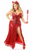 Daisy Corsets Top Drawer Premium Sequin Devil Costume 3X Extended Red Corset Dress with Sequin Finish