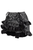 Silver/Black Brocade Ruched Bustle Skirt - 840389608752