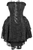Top Drawer Steel Boned Strapless Black Lace Victorian Corset Dress - 810112205428