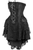 Top Drawer Steel Boned Strapless Black Lace Victorian Corset Dress - 810112205428