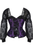 Top Drawer Purple with Black Lace Steel Boned Long Sleeve Corset - 810112207767