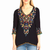 Private Garden Embroidered Tunic Tops In Vivid Colors - 723466564564