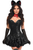 Top Drawer 5 PC Sequin Black/Red Cat Corset Dress Costume - 840389605652