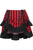 Red/Black Striped Ruched Bustle Skirt - 810112201987