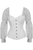 Top Drawer White with White Lace Steel Boned Long Sleeve Corset - 810112205794