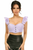 Lavish Eyelet Underwire Bustier Top with Removable Ruffle Sleeves - 782588106632