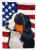 American Flag with Dog Artwork Flag Canvas House Size - 194030218235