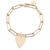HELENA & LARGE RECTANGLE LINK CHAIN BRACELET - 000656326632