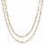 Double Small Multi Link & Elongated Link Chain Necklace - 000656326355
