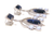 Canari Designs Sodalite Blue Lace Chandelier Dangle Earrings Sterling Silver Omega Backing Elegant Decorative Flair