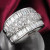 Regal Baguette And CZ Statement Band Ring - 740016259695