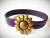 Silver/Brass Flower Leather Bracelet - 000854125429