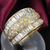 Regal Baguette And CZ Statement Band Ring - 740016259725