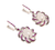 White Jade, Ruby Color dangle Earrings, 925 Sterling Silver - 000354897104