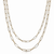 Double Elongated Link Chain Necklace - 000458452406