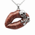 Red Lips Skull Necklace - Toxic Love - 734130260767