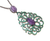 Amethyst Drop, Dangle Chain Pendant - 000354896784