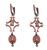 Muscovite Mica Flake Dangle Earrings, 925 Sterling Silver, Black Gold - 000354896906
