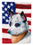 American Flag with Dog Artwork Flag Canvas House Size - 194030218310